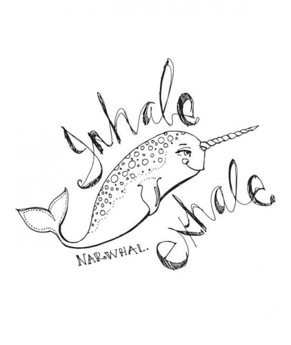 سبيلبينديرز طوابع ختم شفاف رسم حوت النروال ذو القر...