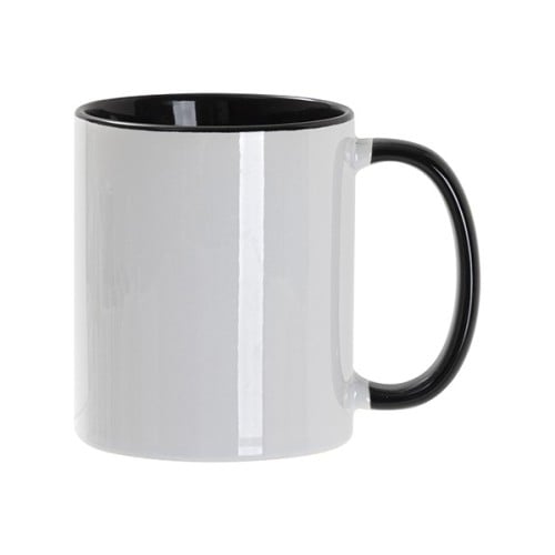 كوب طباعة سيراميك بمقبض - أسود