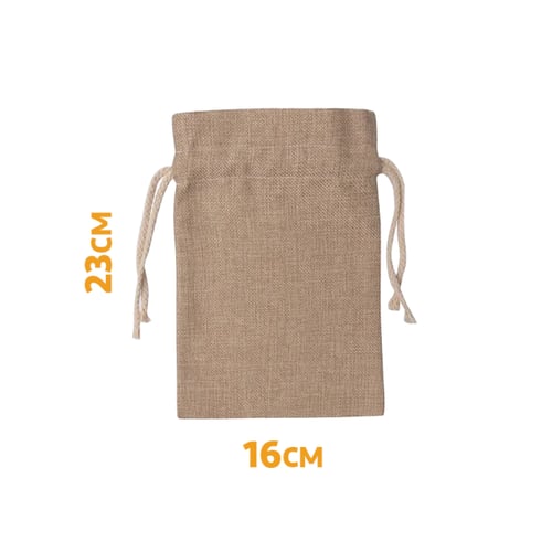 حقيبة خيش للطباعة برباط - كبيرة