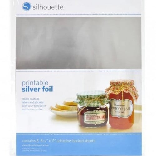 8 أوراق ملصقات من الفويل الفضي القابل للطباعة من س...
