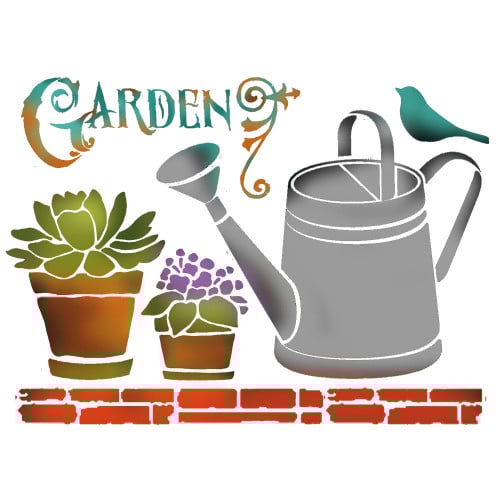 ستيمبيريا استنسل دي 15سم×20سم حديقة