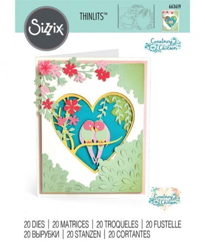 Sizzix Thinlits Die Set 20PK - Love Birds Shadow B...