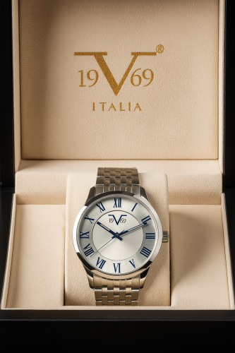 ساعة يد فضية من V 1969 Italia.