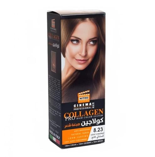 صبغة كستنائي فاتح بالكولاجين 8.23