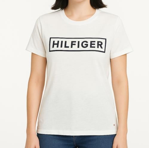 تيشيرت نسائي تومي هيلفيغر ( Tommy Hilfiger ) ابيض...