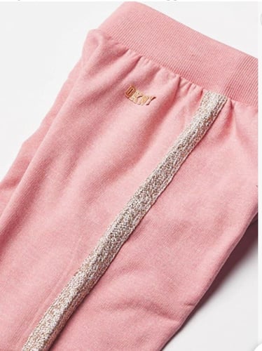 طقم مواليد وردي قطن ربيعي دكني Dkny