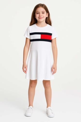 |فستان بناتي تومي هيلفيغر (Tommy Hilfiger) ابيض