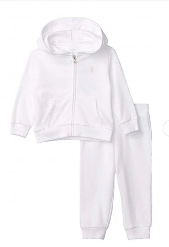 طقم بناتي قطعتين أبيض رالف لورين RalphLauren