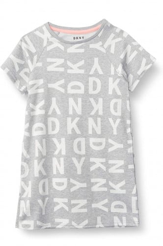 فستان بناتي رمادي دكني Dkny