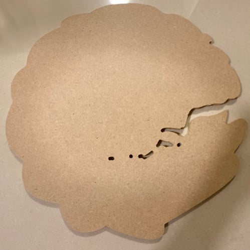 صنيه خشب mdf جاهز للاعمال الفنيه 12 ملي مقاس 35*35