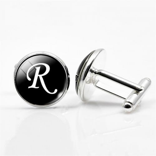 طقم كبك حروف رجالي أكمام بميناء اسود