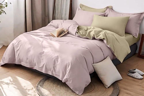 بكج مرتبة القنت وطقم مفرش ملون مقاس 200*200 سم