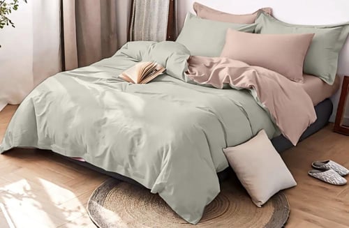 بكج مرتبة القنت وطقم مفرش ملون مقاس 180*200 سم