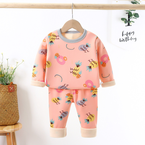 بجامة برسومات بنوتات مبطن (شتوي)