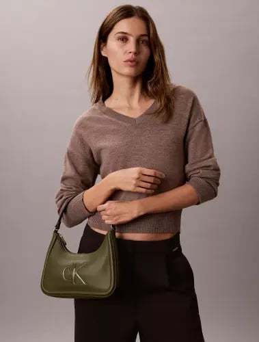 Calvin Klein Embossed Monogram Shoulder Bag, order 2-3 weeks