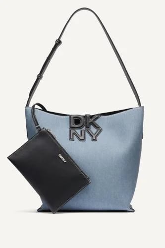 Dkny NICOLE DENIM LOGO BUCKET BAG medium-sized shoulder bag, made to order, 3-4 weeks.