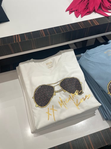 MICHAEL KORS OUTLET Logo Aviator Print Organic Cot...