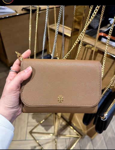 توري بورش شنطه كروس حجم صغير ستراب جلد وسلسله في ج...