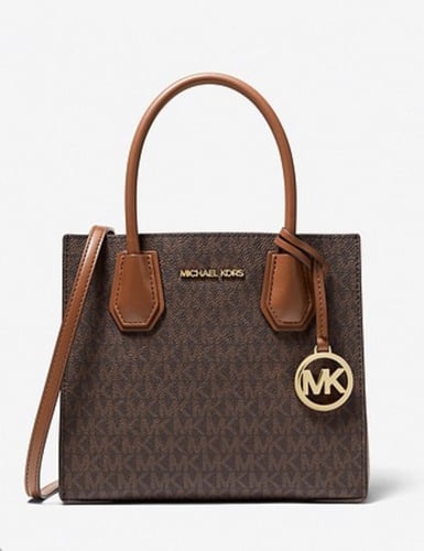 Michael kors شنطه كروس حجم صغير لون بني تصل خلال 2...