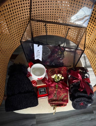 بوكس شتوي اسود و احمر