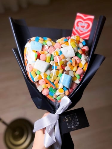 بوكيه قلب الكاندي الصغير