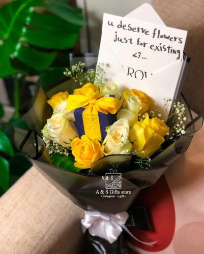 باقة ورد بلونين