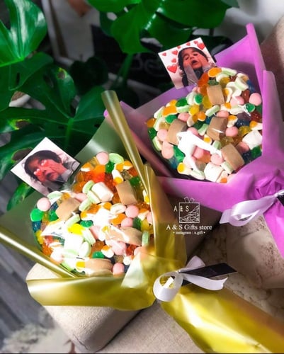 بوكيه قلب الكاندي الصغير