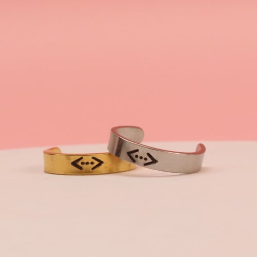 خاتم شعار الحفره مطلي