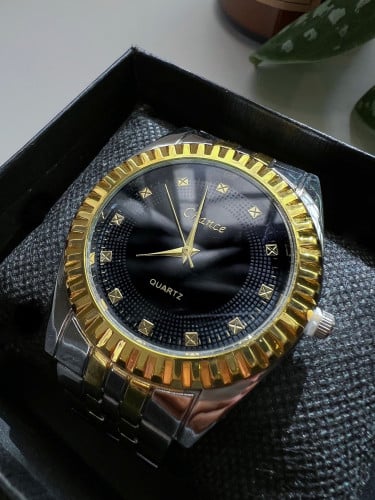 ساعة رجالية كلاسيك باللون فضي