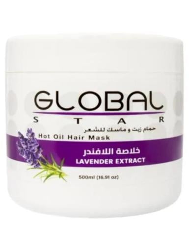 ماسك وحمام زيت شعر لافندر من جلوبال ستار , 500 مل