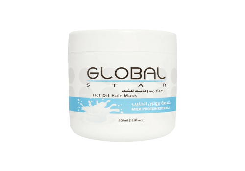 جلوبال حمام زيت وماسك شعر بروتين الحليب 500 مل