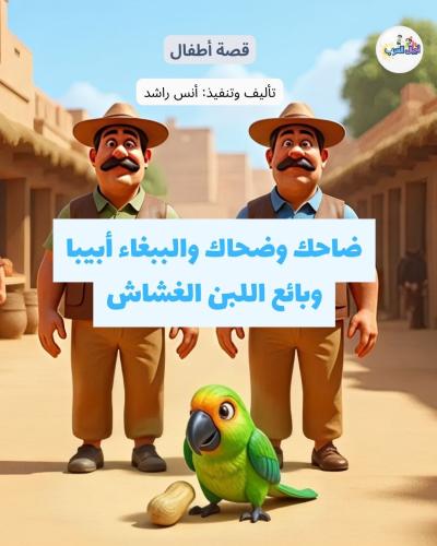 قصة الببغاء أبيبا وبائع اللبن الغشاش