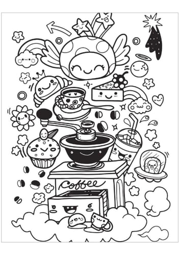 انشطة تلوين للاطفال الأطعمة الشهية