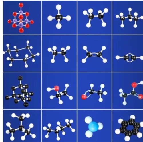 مجموعة نماذج جزيئية للكيمياء 452 قطعة لتعلم الكيمي...