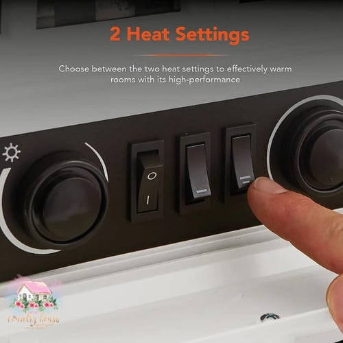 3387 مدفأة كلاسيكية كهربائية لون أبيض