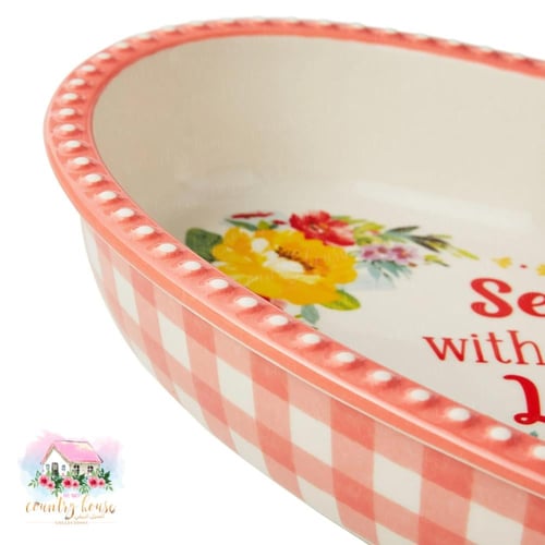 3776 طقم صواني بايركس ريفية بشكل قلب