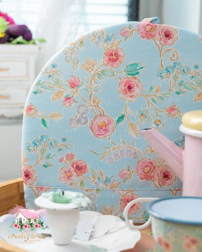 3656 غطاء ابريق الشاي بطابع ريفي لون سماوي