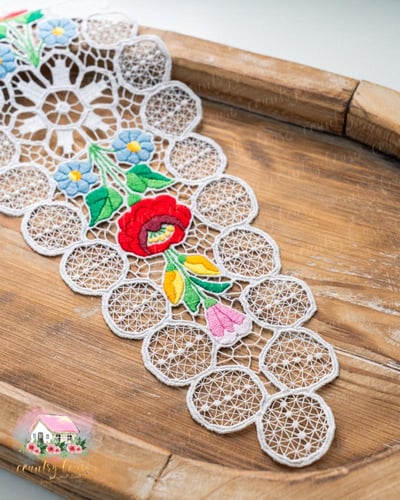 3677 مفرش تطريز ملون كلاسيكي (رقم 9)