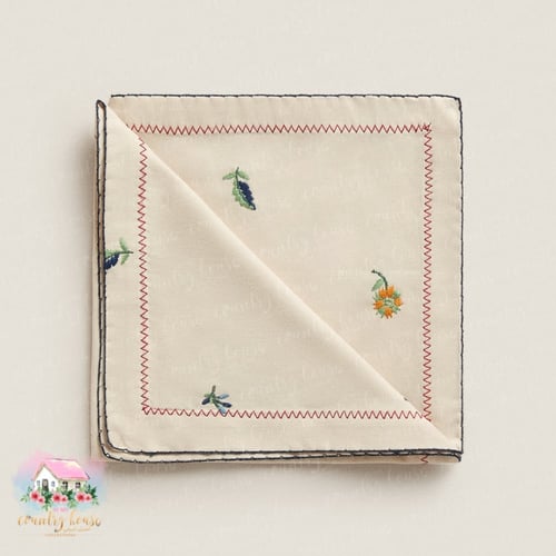 3260 مفرش مطرز الوردة الصفراء