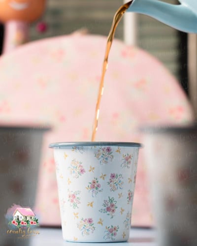 3637 كوب زهور الفجر المعدني