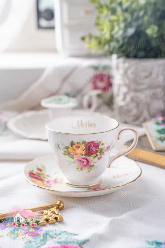 3829 كوب الأم مع صحن انتيك Duchess