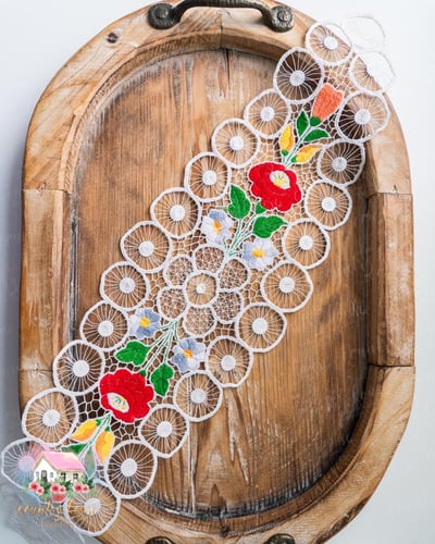 3676 مفرش تطريز ملون كلاسيكي (رقم 8)