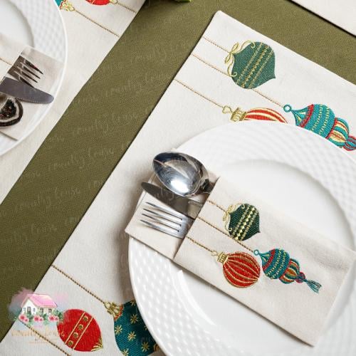 3414 حافظة أدوات المائدة الزينة المعلقة مطرزة