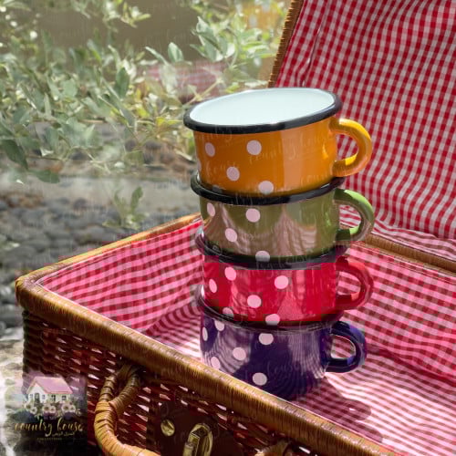 8140 كوب معدني منقط صغير (متوفر بعدة ألوان)