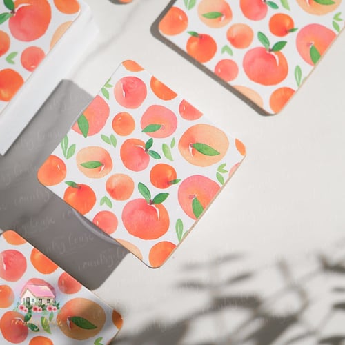 3062 طقم كوسترات الخوخ المنعشة