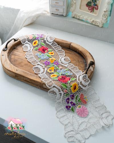 3675 مفرش تطريز ملون كلاسيكي (رقم 7)