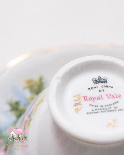 3735 كوب مع صحنين انتيك من رويال ڤيل Royal Vale (4...
