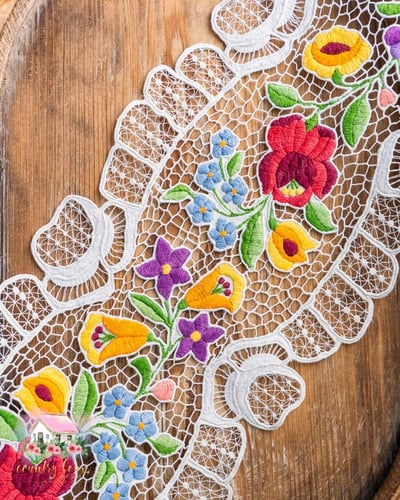 3675 مفرش تطريز ملون كلاسيكي (رقم 7)