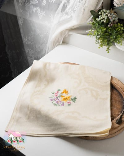 3649 مفرش زهور الشروق المطرز