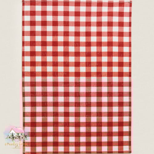 3322 مفرش كاروهات أحمر